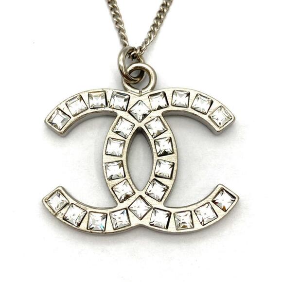 CHANEL Silver Logo Necklace - Picture 1 of 7